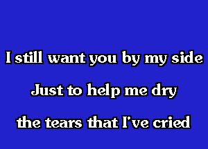 I still want you by my side
Just to help me dry

the tears that I've cried