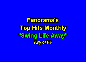 Panorama's
Top Hits Monthly

Swing Life Away
Key of F5