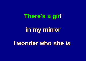 There's a girl

in my mirror

I wonder who she is