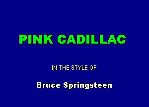 IPIINIK CADIHLILAC

IN THE STYLE 0F

Bruce Springsteen