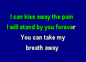 I can kiss away the pain
I will stand by you forever

You can take my

breath away