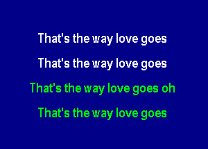 That's the way love goes

That's the way love goes

That's the way love goes oh

That's the way love goes