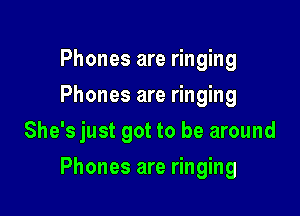 Phones are ringing
Phones are ringing
She's just got to be around

Phones are ringing