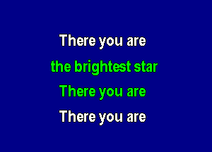 There you are

the brightest star

There you are
There you are