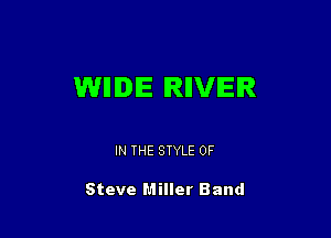 WIIIIE IRIIVIEIR

IN THE STYLE 0F

Steve Miller Band