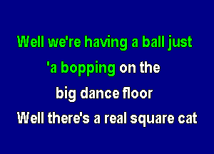 Well we're having a ball just
'a hopping on the

big dance floor

Well there's a real square cat