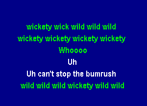 wickety wick wild wild wild
wickety wickety wickety wickety
Whoooo

Uh
Uh can't stop the bumrush
wild wild wild wickety wild wild