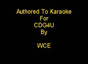 Authored To Karaoke