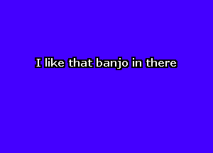 I like that banjo in there