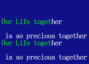 Our Life together

is so precious together
Our Life together

is so precious together