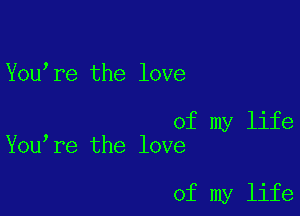 You re the love

of my life
You re the love

of my life