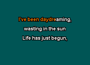 I've been daydreaming,

wasting in the sun

Life has just begun,