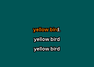 yellow bird.
yellow bird

yellow bird
