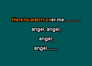 Here to watch over me .............

angel, angel,

angeL

angel .........