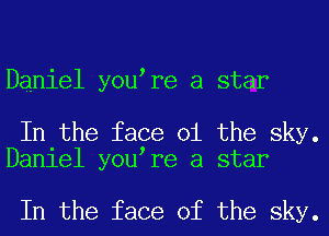 Daniel youtre a star

In the face 01 the sky.
Daniel youtre a star

In the face of the sky.