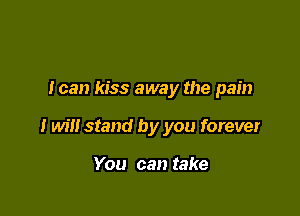 I can kiss away the pain

I will stand by you forever

You can take
