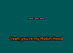 Yeah, you're my Robin Hood