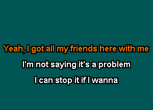 Yeah, I got all my friends here with me

I'm not saying it's a problem

I can stop it ifl wanna