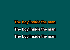 The boy inside the man

The boy inside the man

The boy inside the man