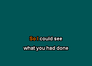 So I could see

what you had done
