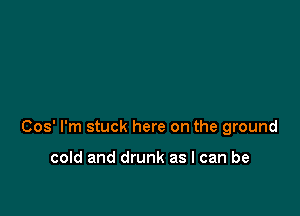 Cos' I'm stuck here on the ground

cold and drunk as I can be