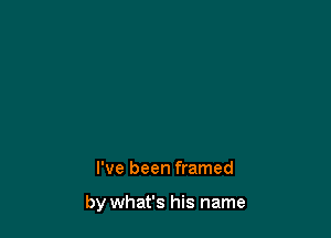 I've been framed

by what's his name