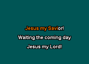 Jesus my Savior!

Waiting the coming day

Jesus my Lord!