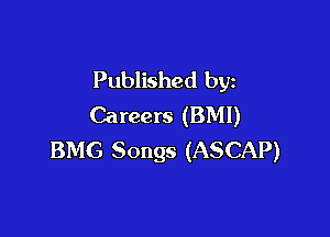 Published by
Careers (BMI)

BMG Songs (ASCAP)