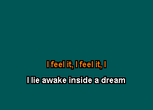 lfeel it, lfeel it, I

I lie awake inside a dream