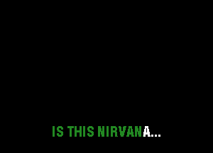 IS THIS NIRVAHA...