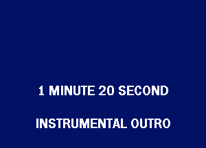 1 MINUTE 20 SECOND

INSTRUMENTAL OUTRO