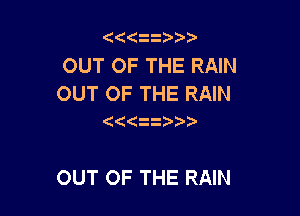 OUT OF THE RAIN

OUT OF THE RAIN
(

OUT OF THE RAIN