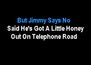 But Jimmy Says No
Said He's GotA Little Honey

Out On Telephone Road