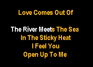 Love Comes Out Of

The River Meets The Sea

In The Sticky Heat
I Feel You
Open Up To Me