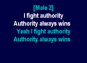 IMale 21
I fight authority

Authority always wins
Yeah I fight authority

Authority always wins