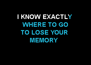 I KNOW EXACTLY
WHERE TO GO
TOLOSEYOUR

MEMORY