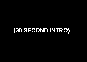 (30 SECOND INTRO)