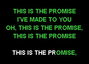 THIS IS THE PROMISE
I'VE MADE TO YOU
OH, THIS IS THE PROMISE,

MAKE IT THRU
THIS IS THE PROMISE,