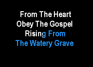 From The Heart
Obey The Gospel

Rising From
The Watery Grave