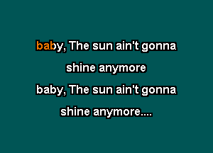 baby, The sun ain't gonna

shine anymore

baby, The sun ain't gonna

shine anymore....