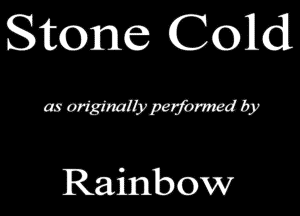 Stong Cwld

MWWII)!

Rainbow