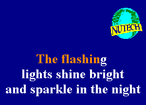 rt)

The flashing
lights shine bright
and sparkle in the night