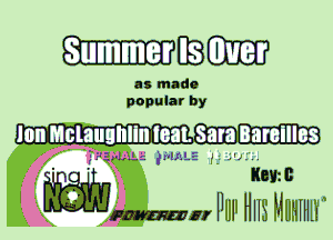 WUBUEE?

as made
popular by

Jon McLaughlin Iell. ESara Barolllcs

1Q?L'-LE?LIA Li JU

57- liar c
IEEfJ PmIHI IIHHSMUH 