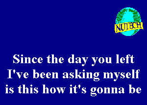 Since the day you left
I've been asking myself
is this how it's gonna be