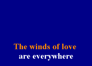 The winds of love
are everywhere