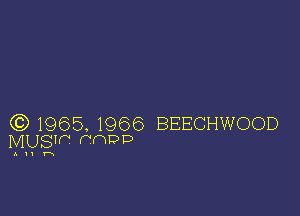 631965. 1966 BEECHWOOD
MUSW nnpo