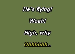 He's fiying!

Woah!
High, why

Ohhhhhh. .