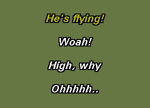 He's fiying!

Woah!
High, why

Ohhhhh. .