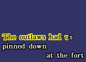 WWW

pinned down
at the fort