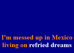 I'm messed up in NIexico
living on refried dreams